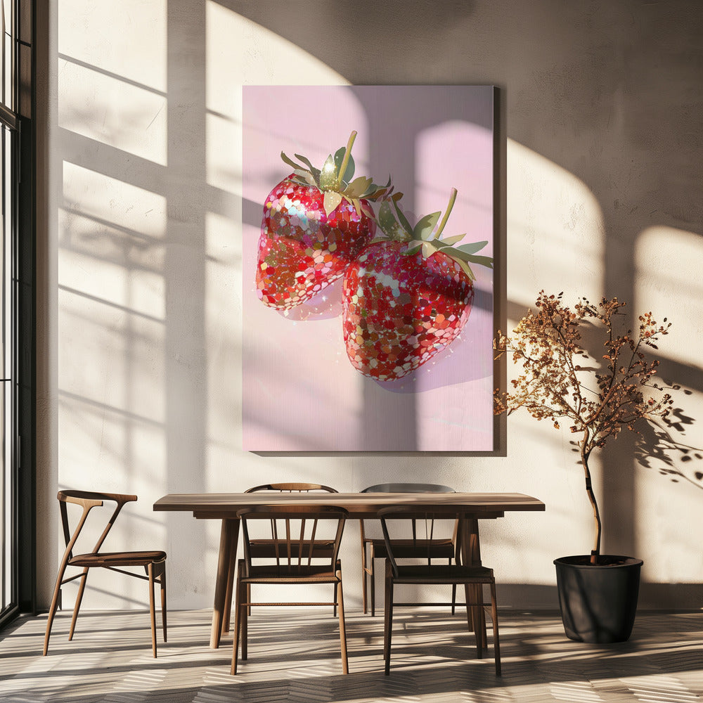 Sparkling Strawberries | Canvas