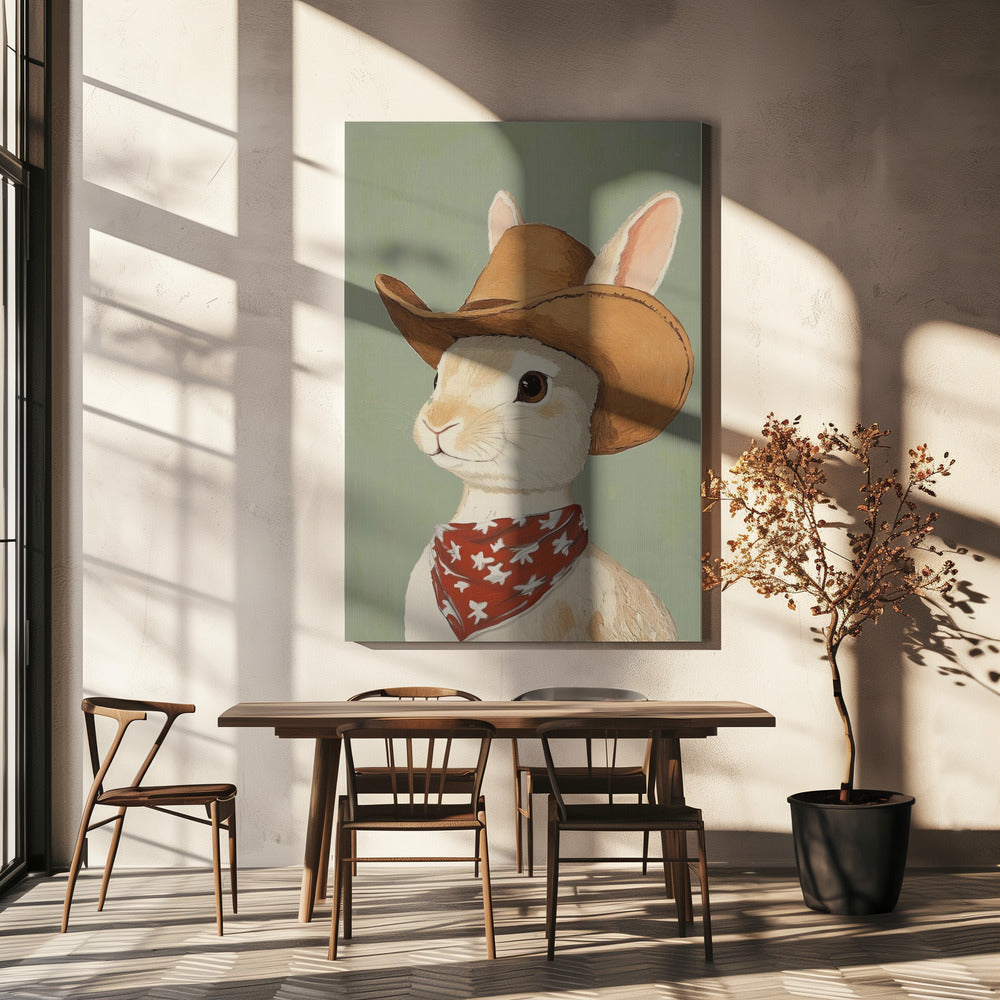 Cowboy Rabbit | Canvas