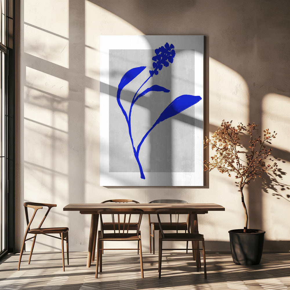 Azure Blossom Silhouette | Canvas