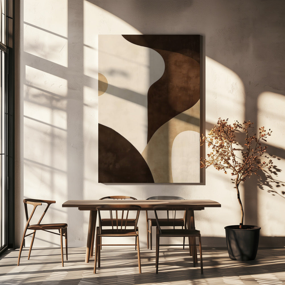 Brown Tones Geometric 2 | Canvas