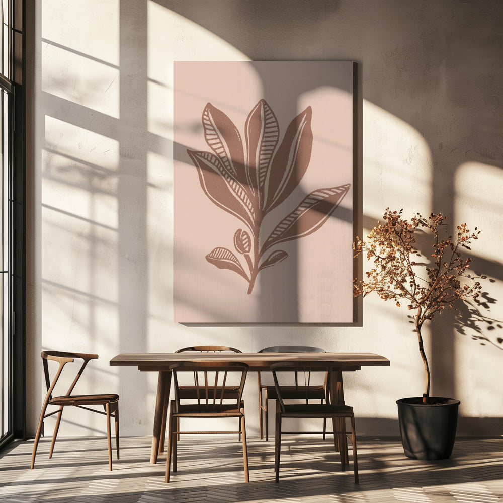 Mocha Foliage | Canvas
