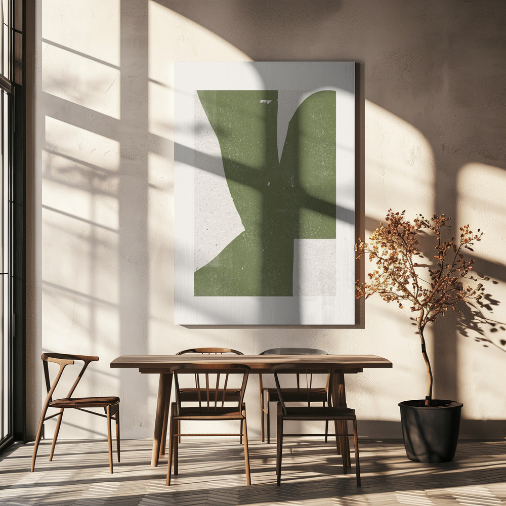 Green Abstract Form | Canvas