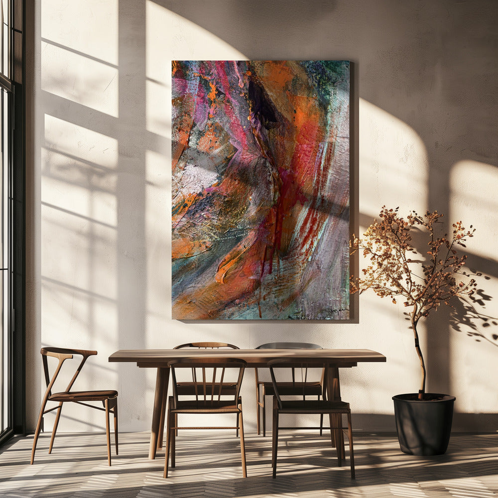 Crimson Geode | Canvas