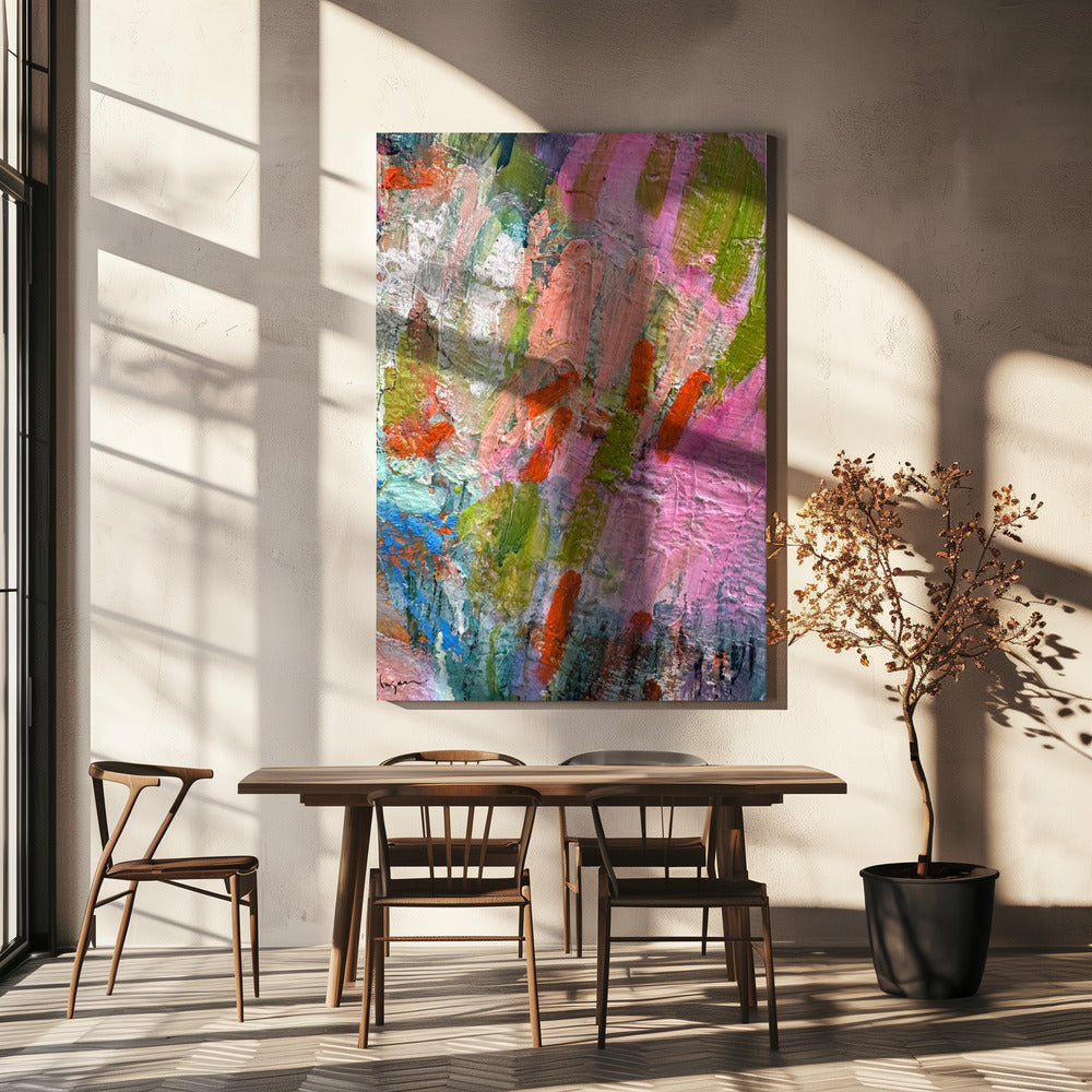 Whispering Pink Brushstrokes | Canvas