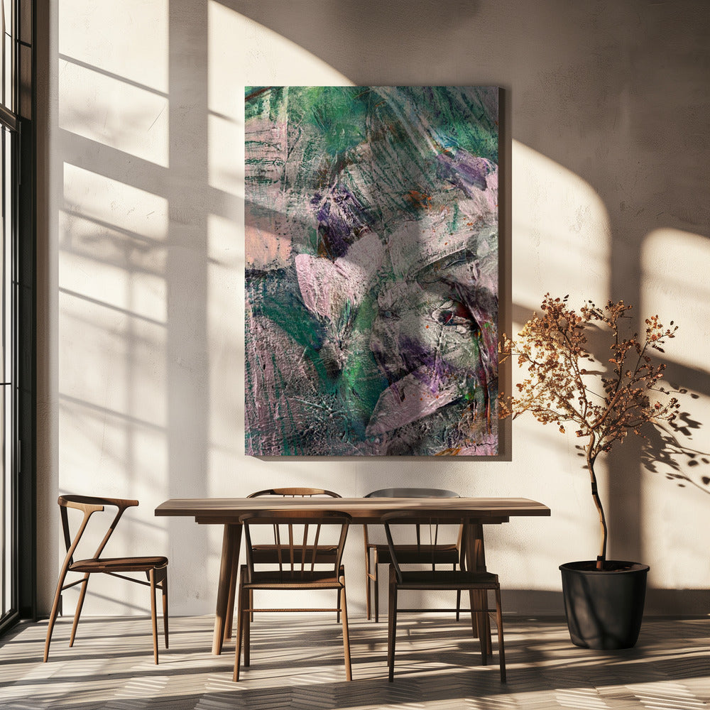 Textured Green Geode | Canvas