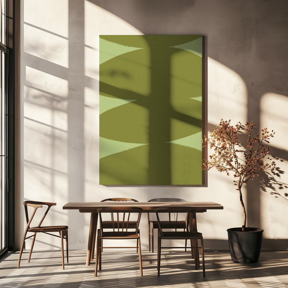 Green Harmony Shapes | Canvas