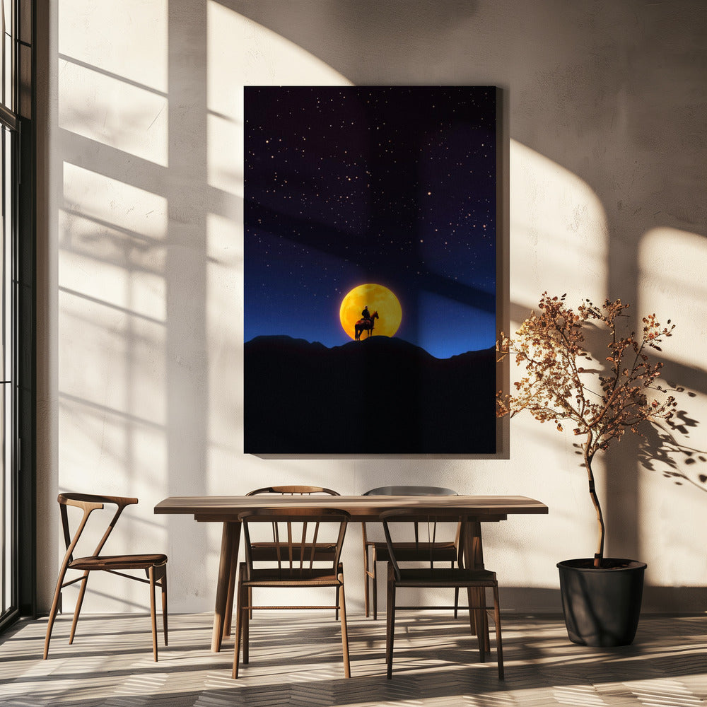The Rider and the Moon | Canvas