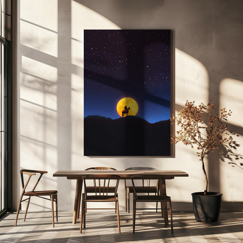 The Rider and the Moon | Canvas