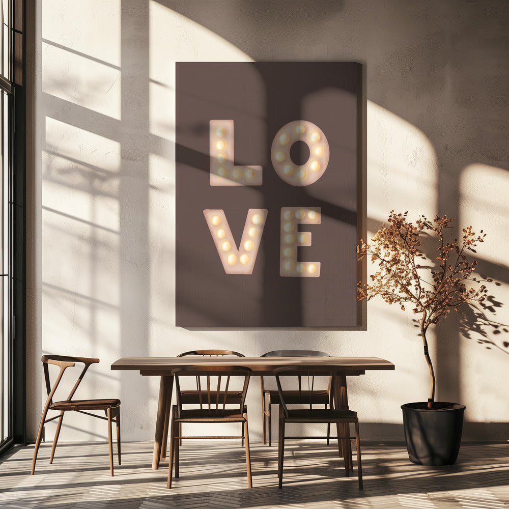 Love Lightletters Coffee Quartz | Canvas