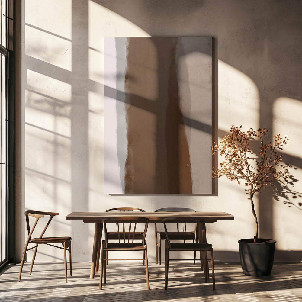 Abstract Mocha Linearity | Canvas