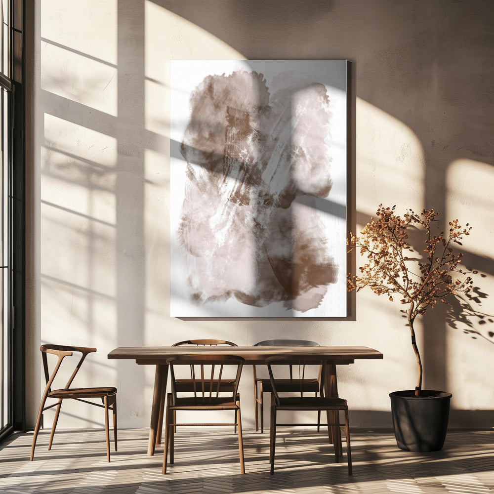Abstract Artwork With Soft Beige And Brown Tones | Canvas