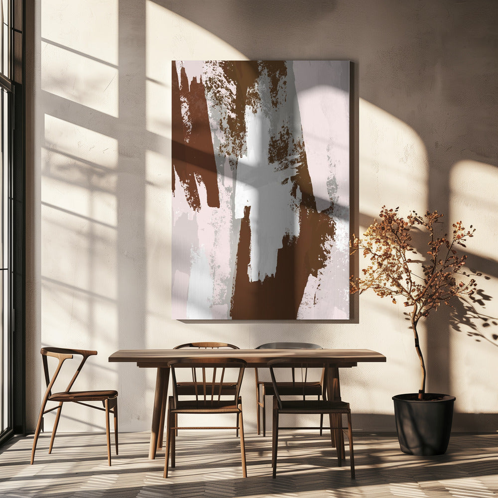 Abstract Brown Paint | Canvas