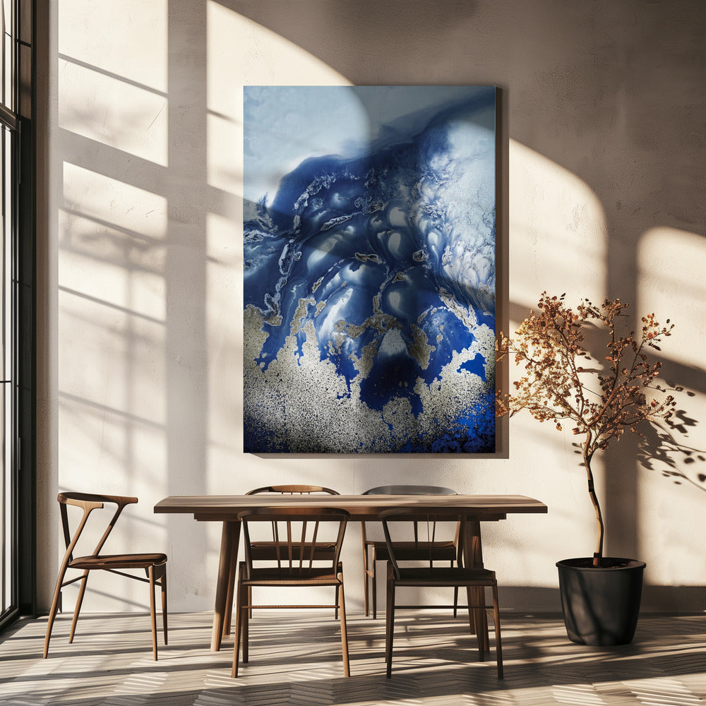 Soothing -&quot; Ocean Wave Waltz  1&quot; - Watercolor waves | Canvas