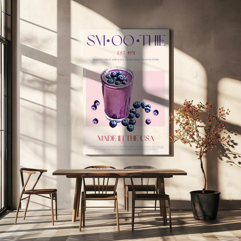 Blueberry Smoothie Illustration | Canvas