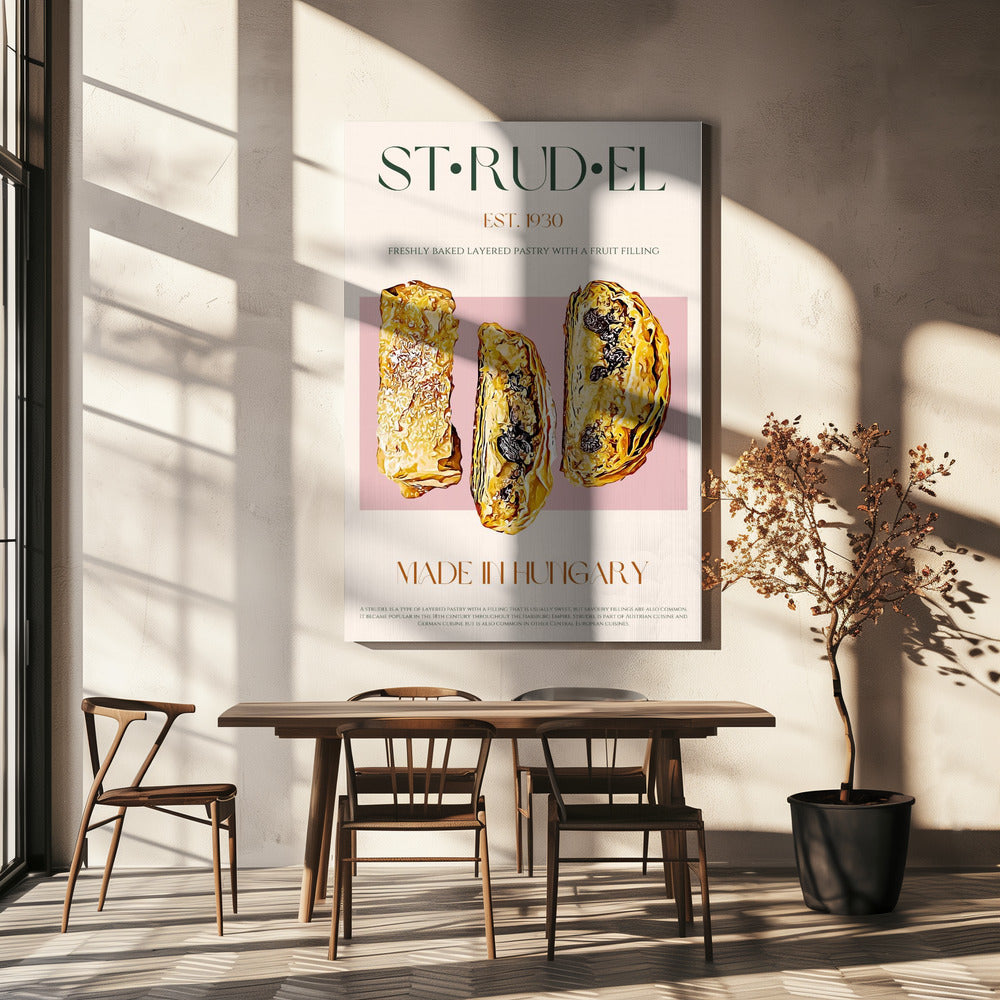 Golden Strudel Slice | Canvas