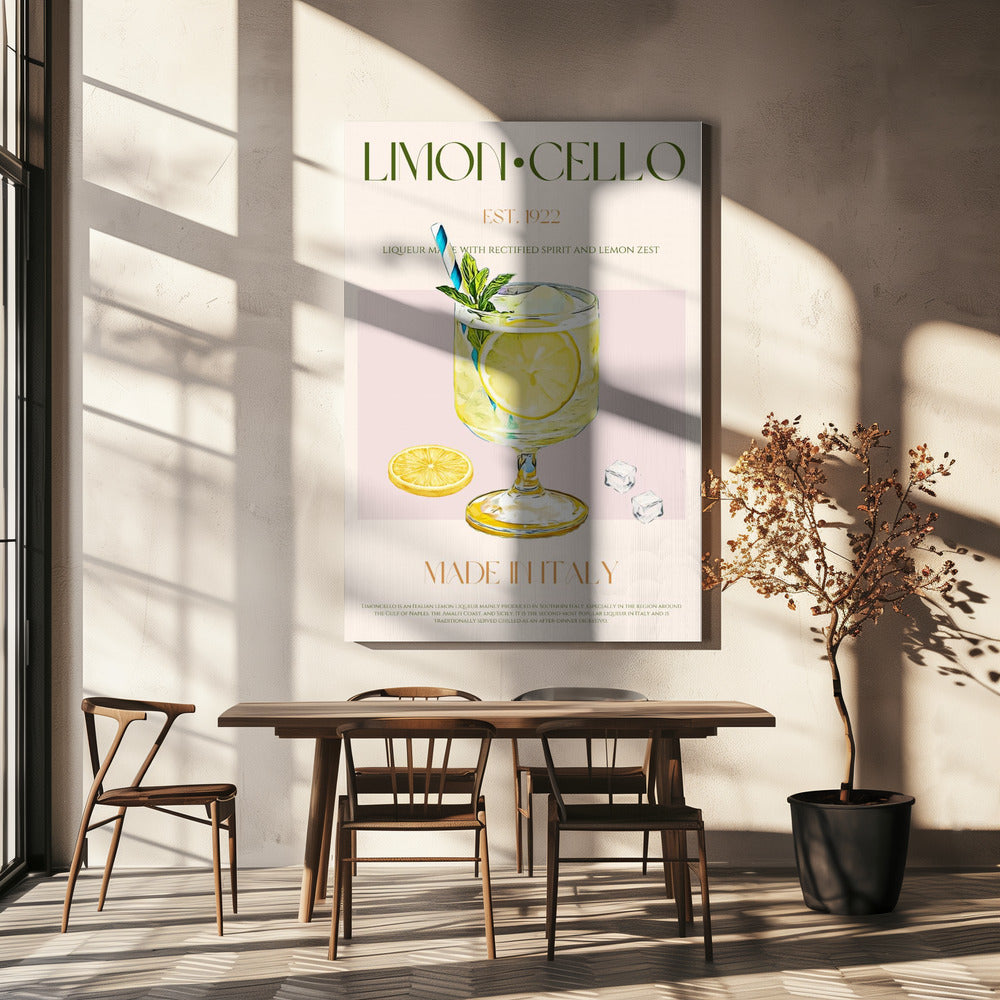 Illustration Of A Limoncello Drink | Canvas