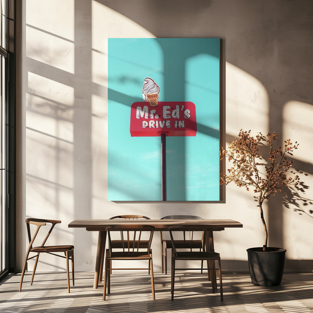 Mr. Ed's Drive In Vintage Sign in Urbana, Missouri, USA | Canvas