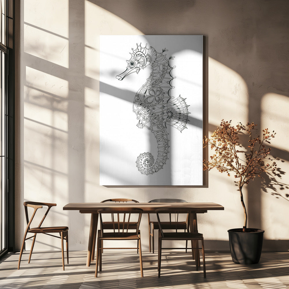 Ornate Seahorse Design | Canvas