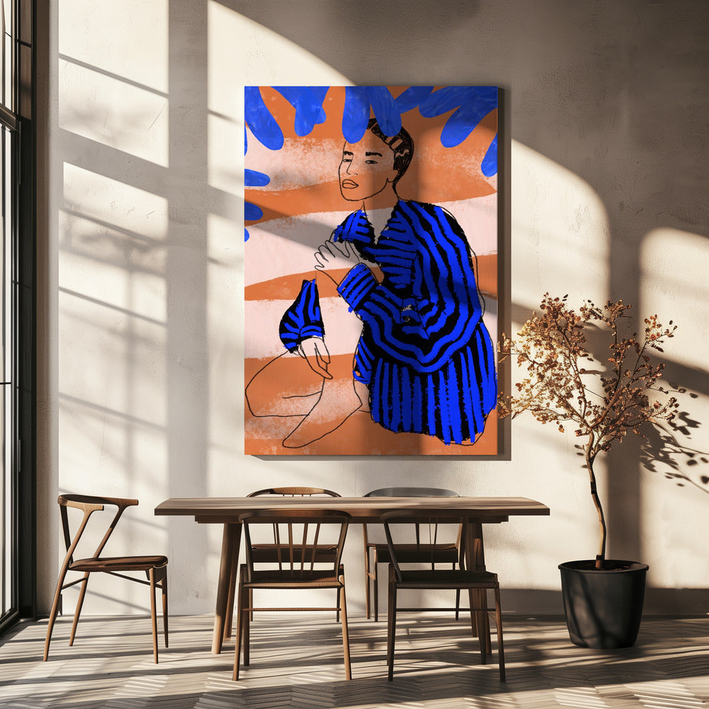 Blue Striped Dreams | Canvas