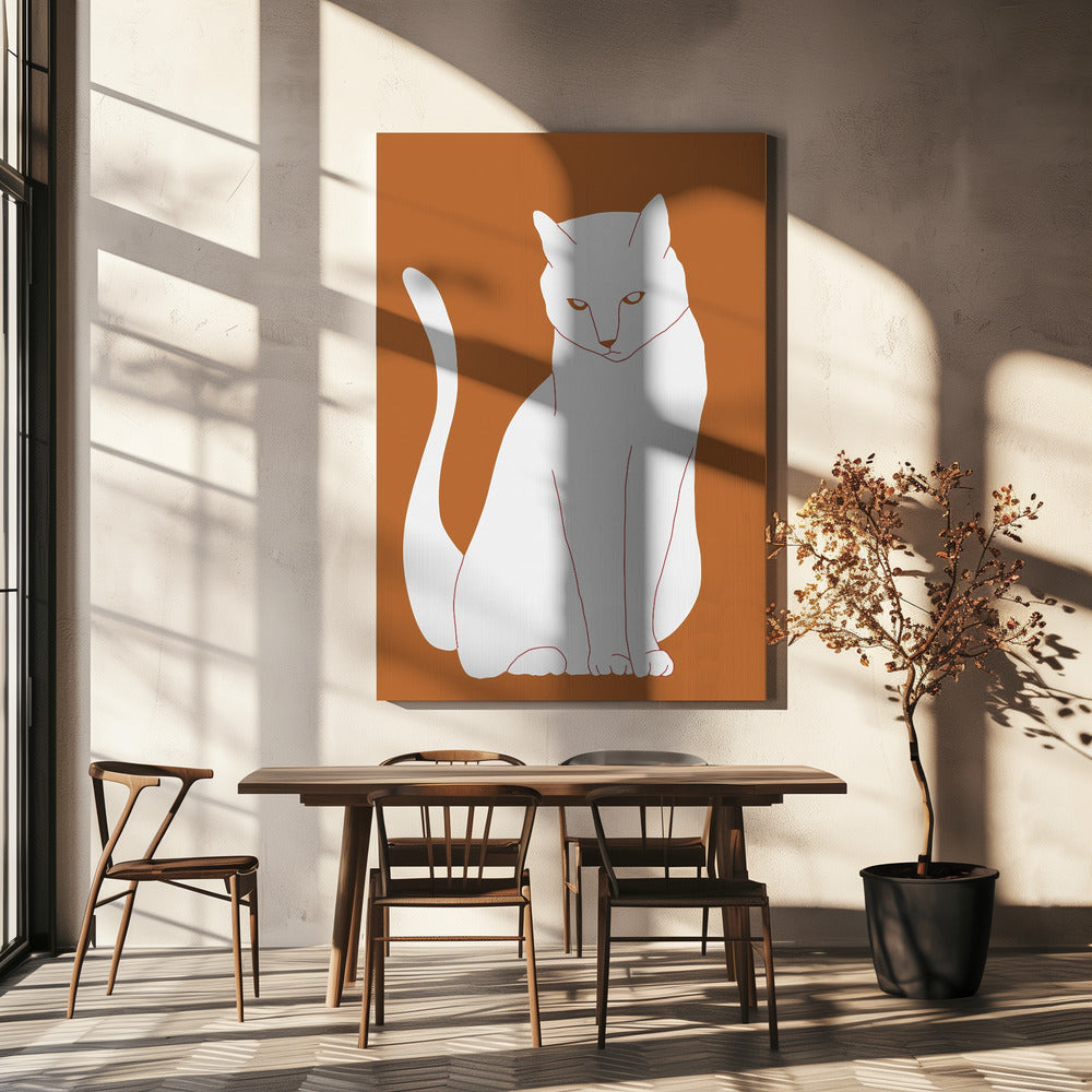 White and orange cat | Canvas
