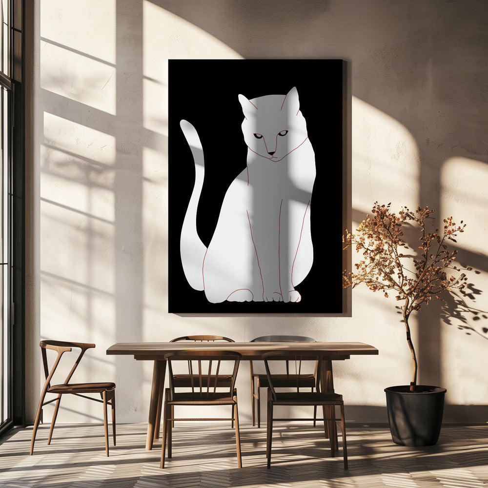 White and black cat | Canvas