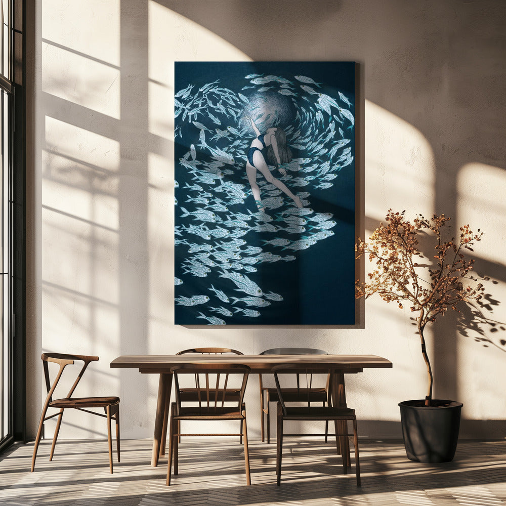 Even Fish Love the Sea Colour | Canvas