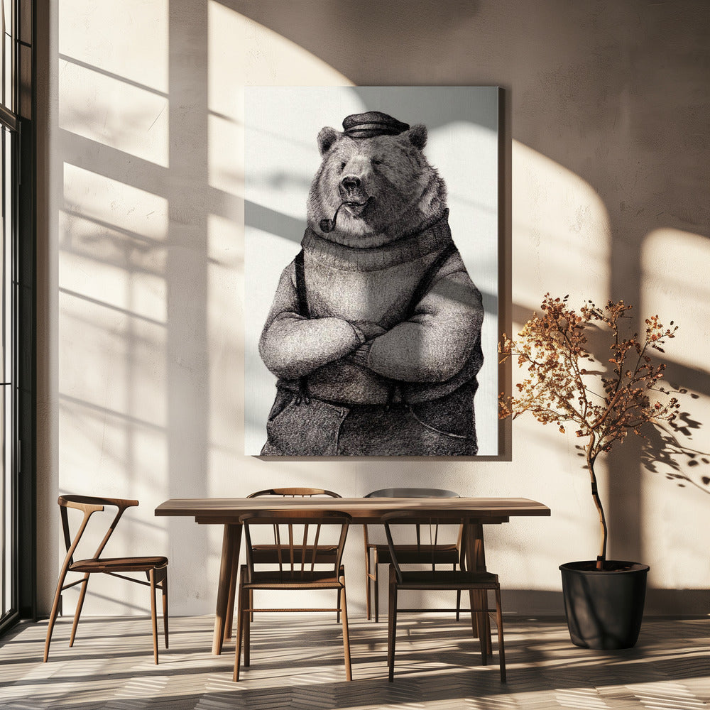 Bear In Vintage Attire | Canvas