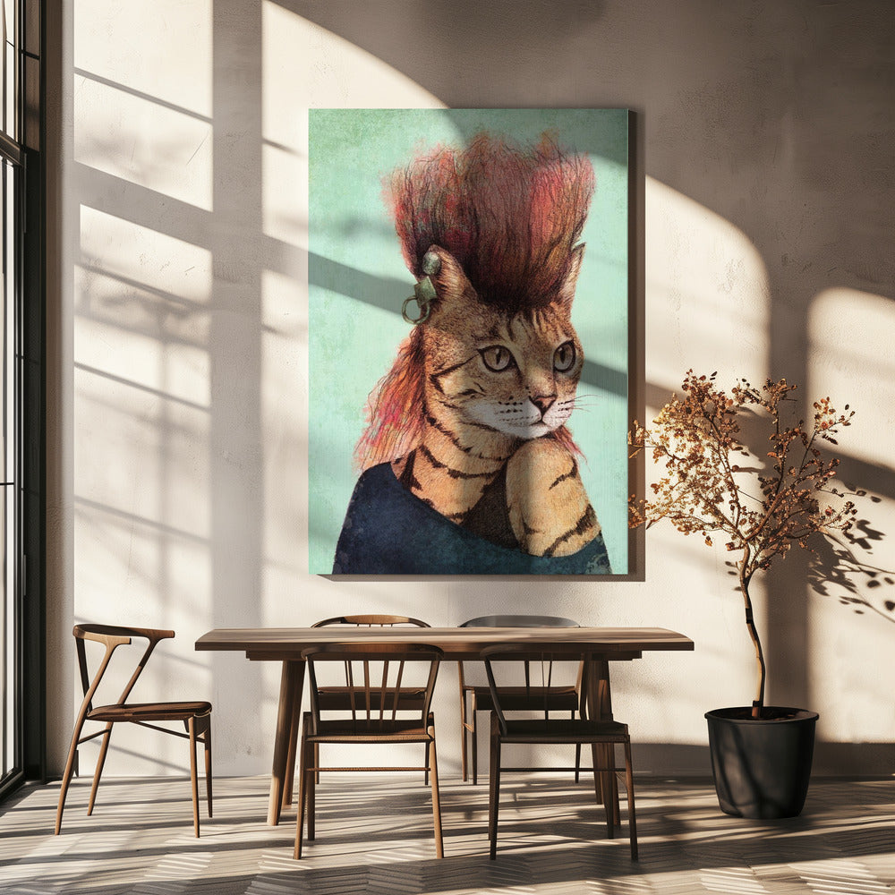 Stylish Tabby Cat | Canvas