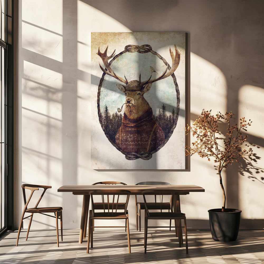 Deer Dressed In Cozy Attire | Canvas