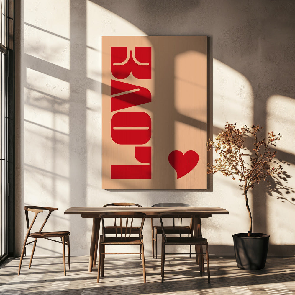 Red Bold Lettering | Canvas