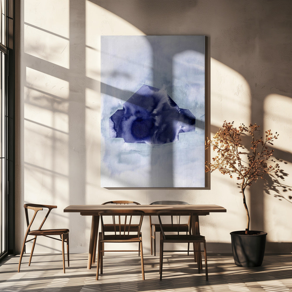 Geometric Shape in Deep Indigo | Canvas