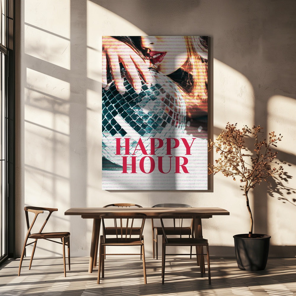 Woman with a Disco Ball | Canvas