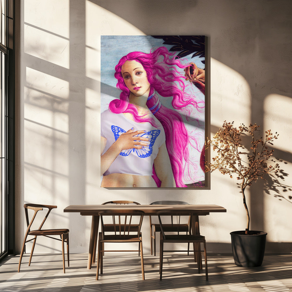 A Figure with Vibrant Pink Hair | Canvas