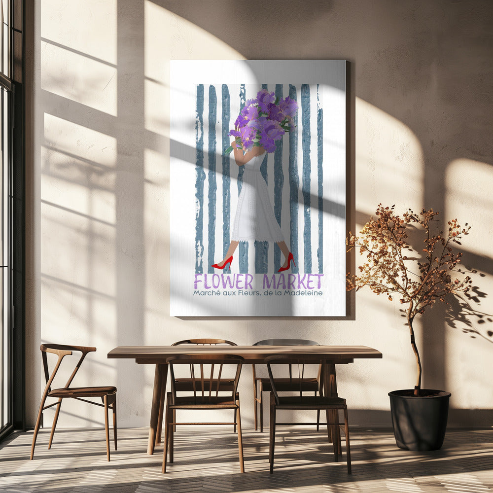 Flower Market Marche aux fleurs Paris | Canvas