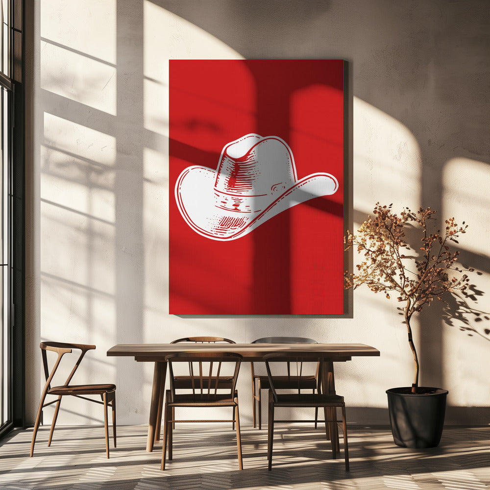 Red Cowboy Hat | Canvas
