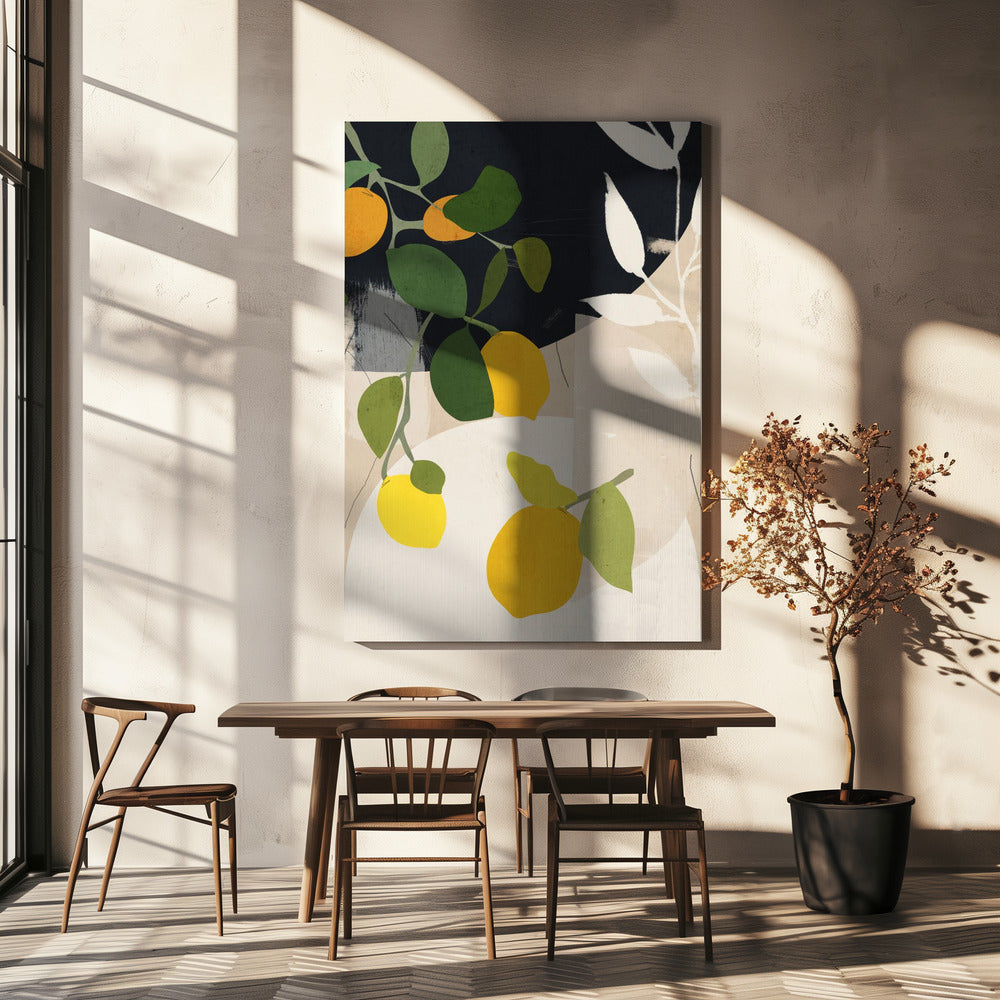 Lemon Abstract Art | Canvas