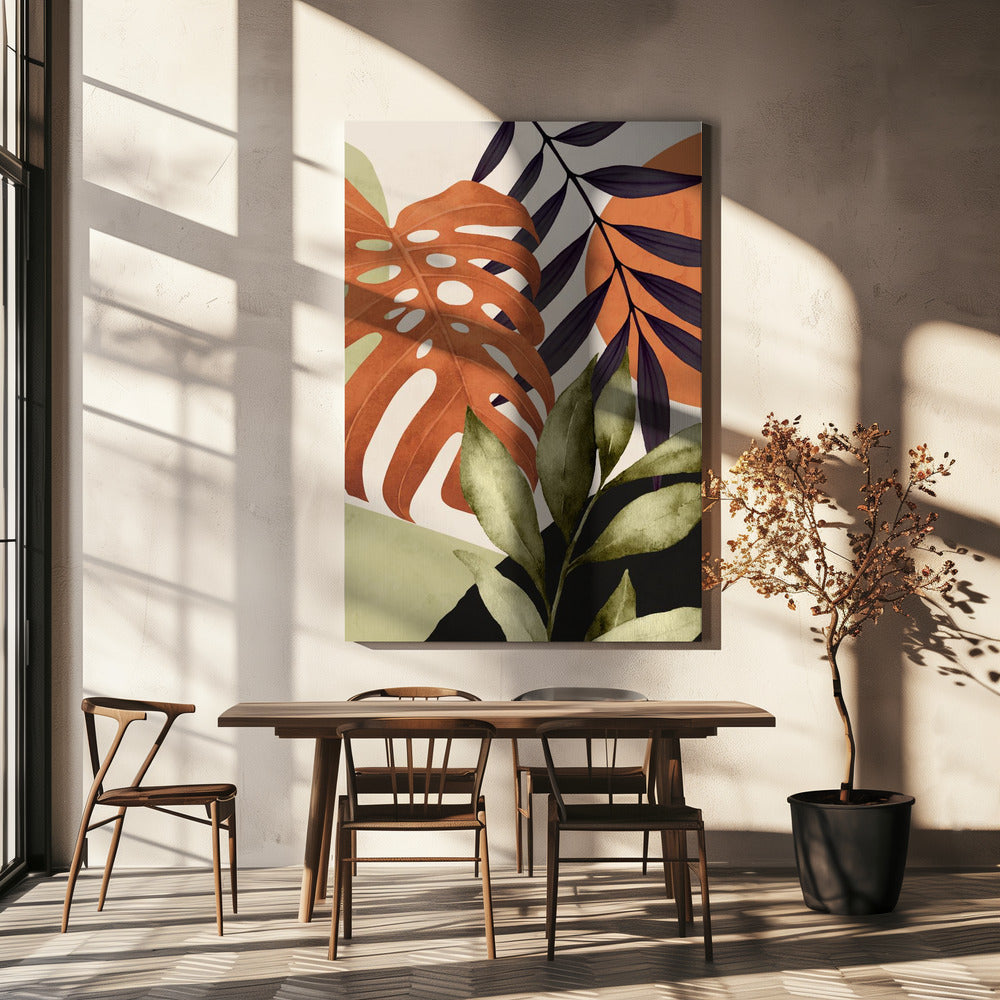 Abstract Art Tropical Leaves | Canvas