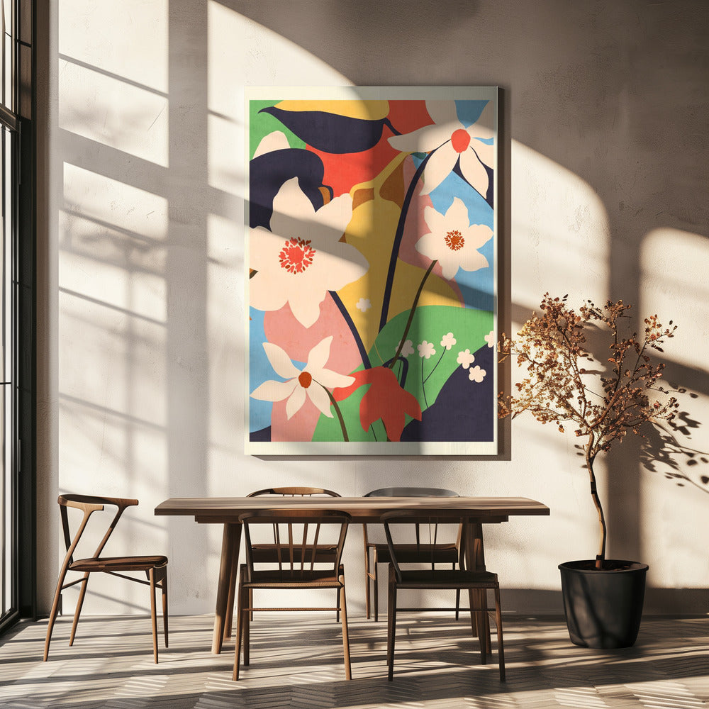 Abstract Art Landscape Flowers | Canvas