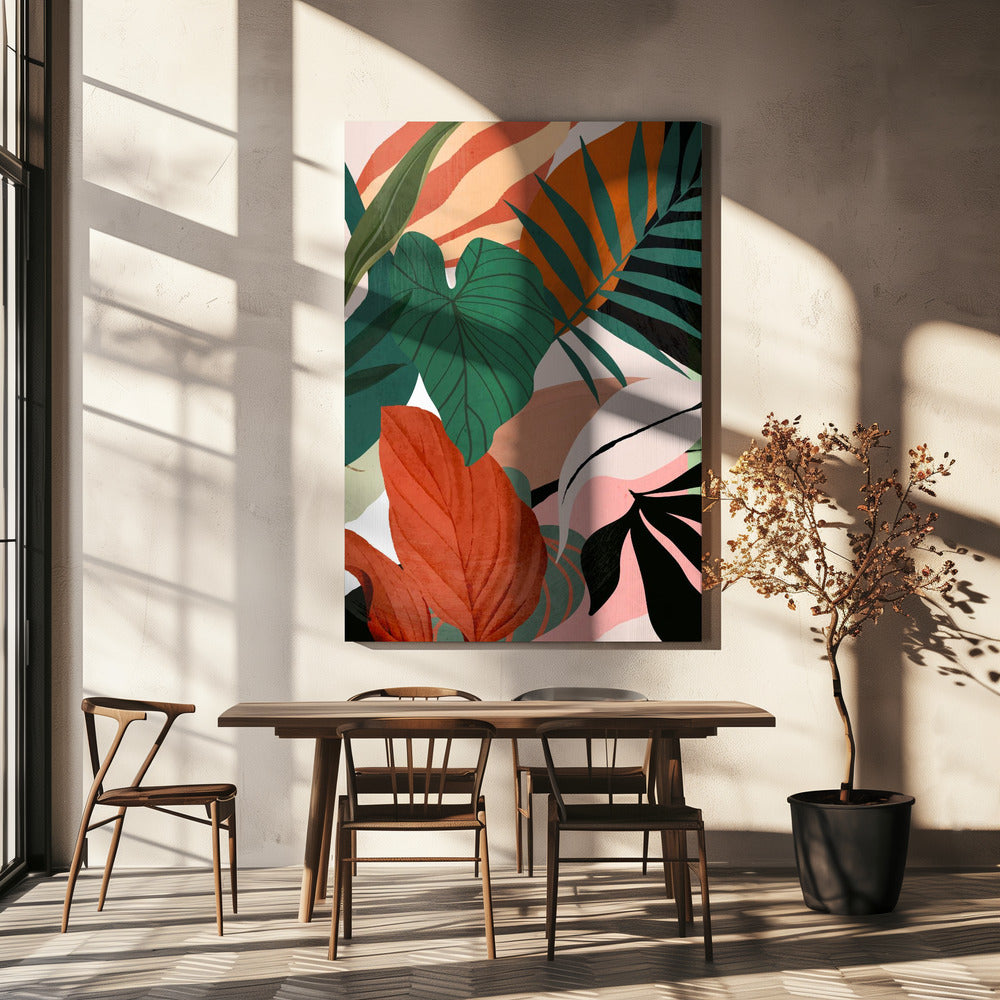Abstract Art Tropical Leaves | Canvas