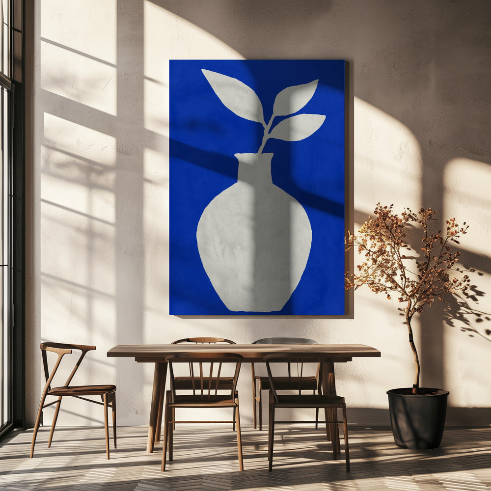 White Vase Silhouette | Canvas