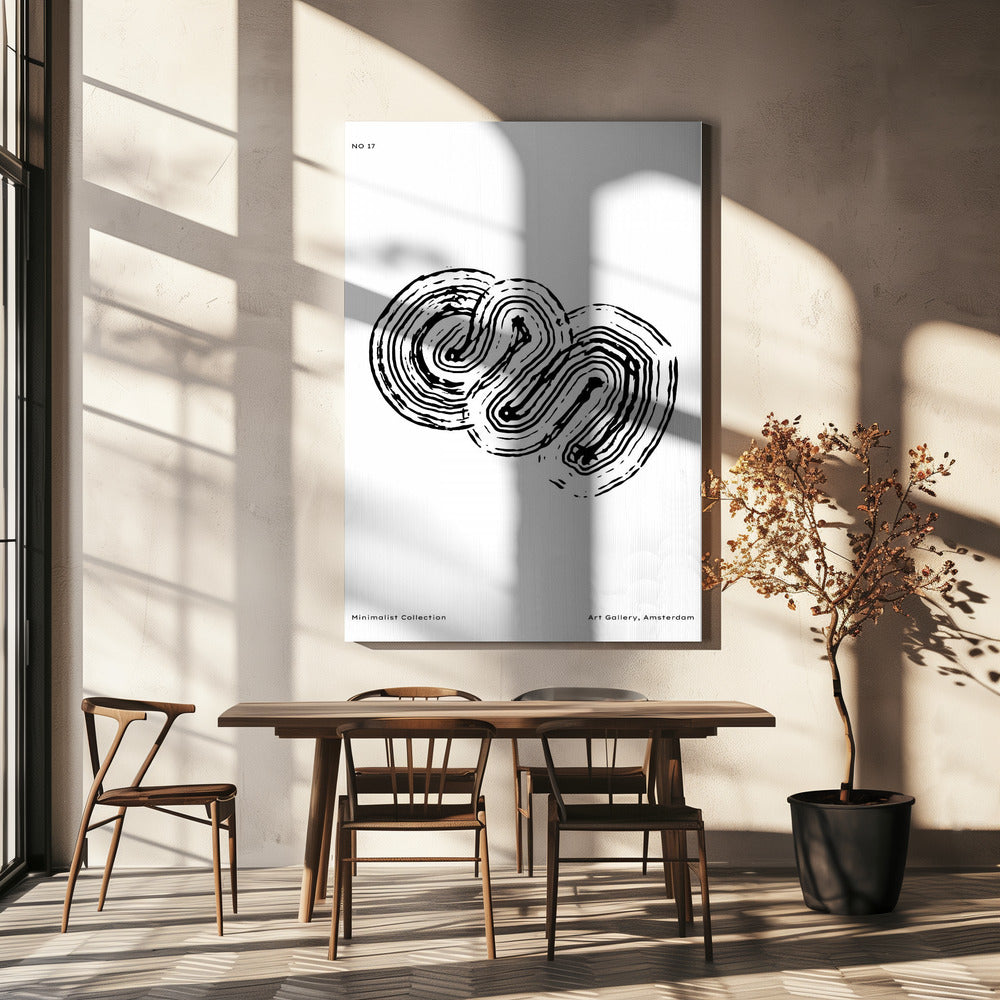 Monochrome Maze 17 | Canvas