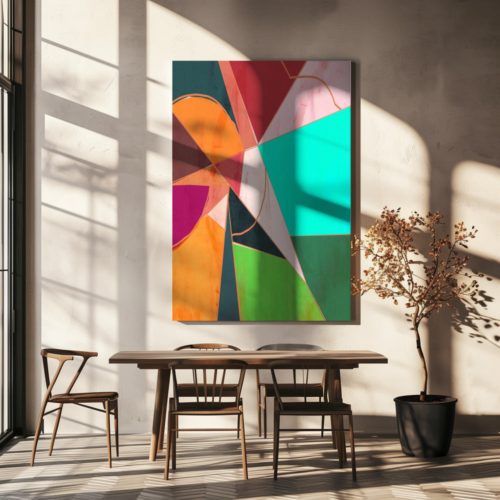 Colorful Geometry Abstract | Canvas