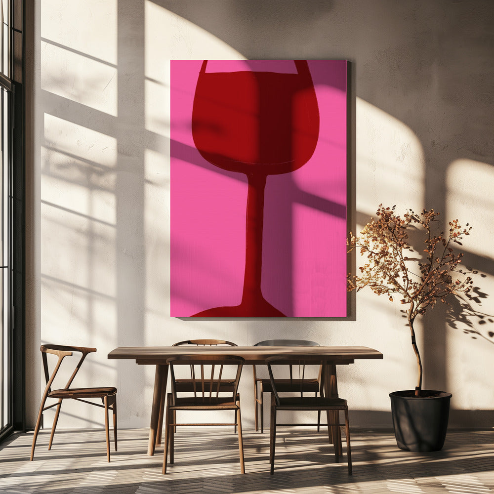 Wine and Pink Vibes | Canvas