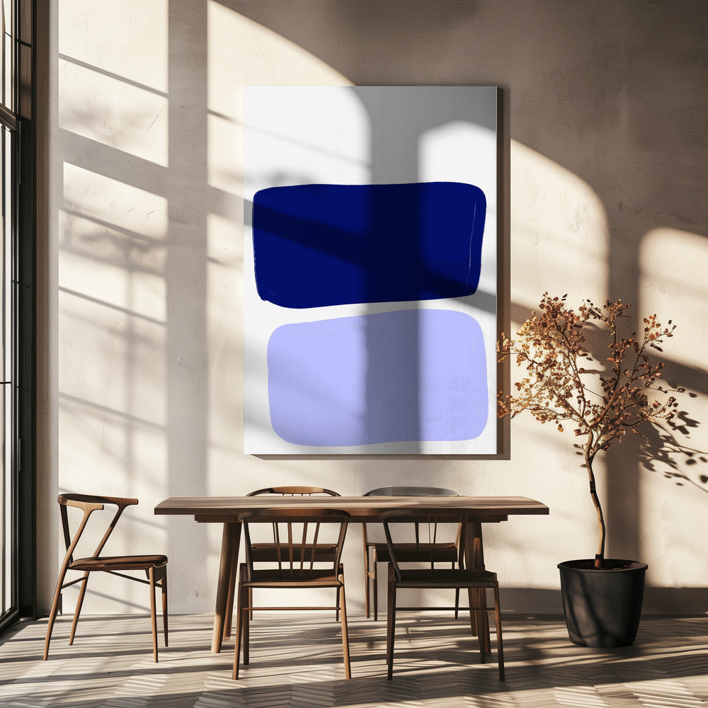 Dual Blue Blocks | Canvas