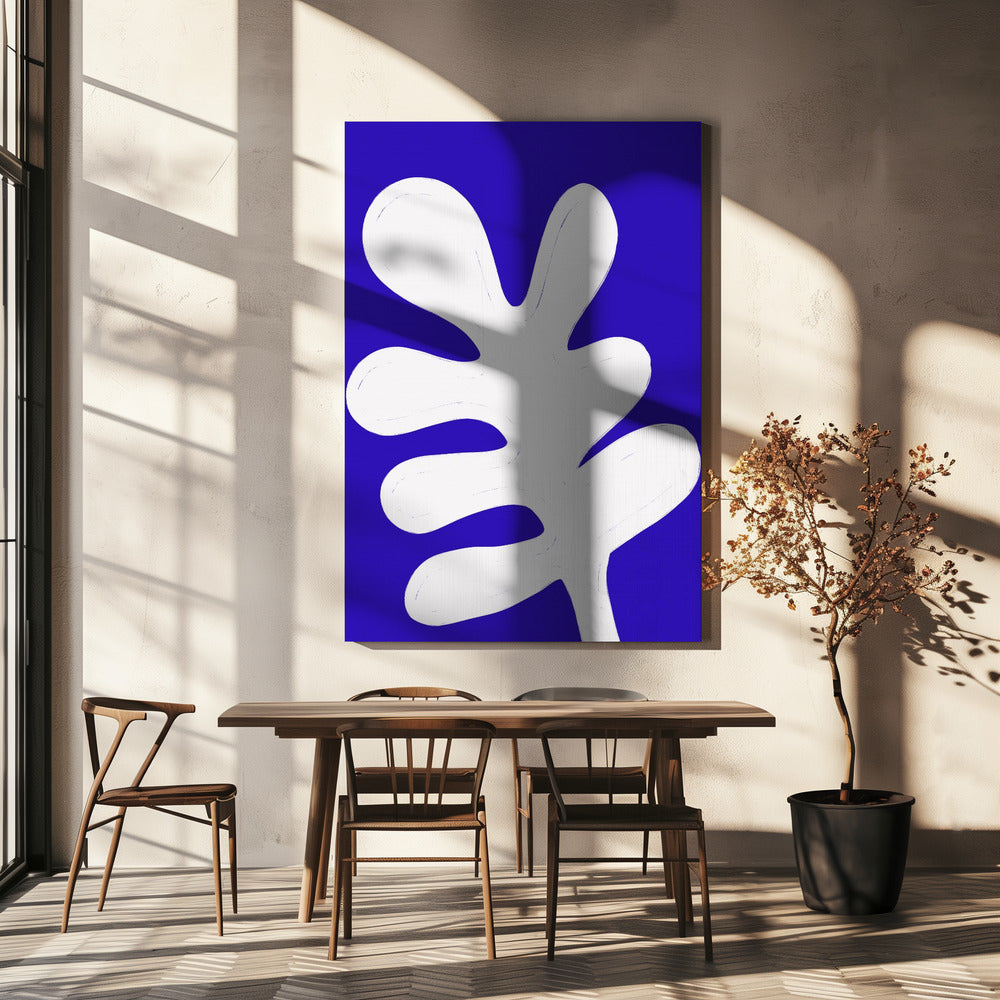 Leaf on Blue Canvas | Canvas