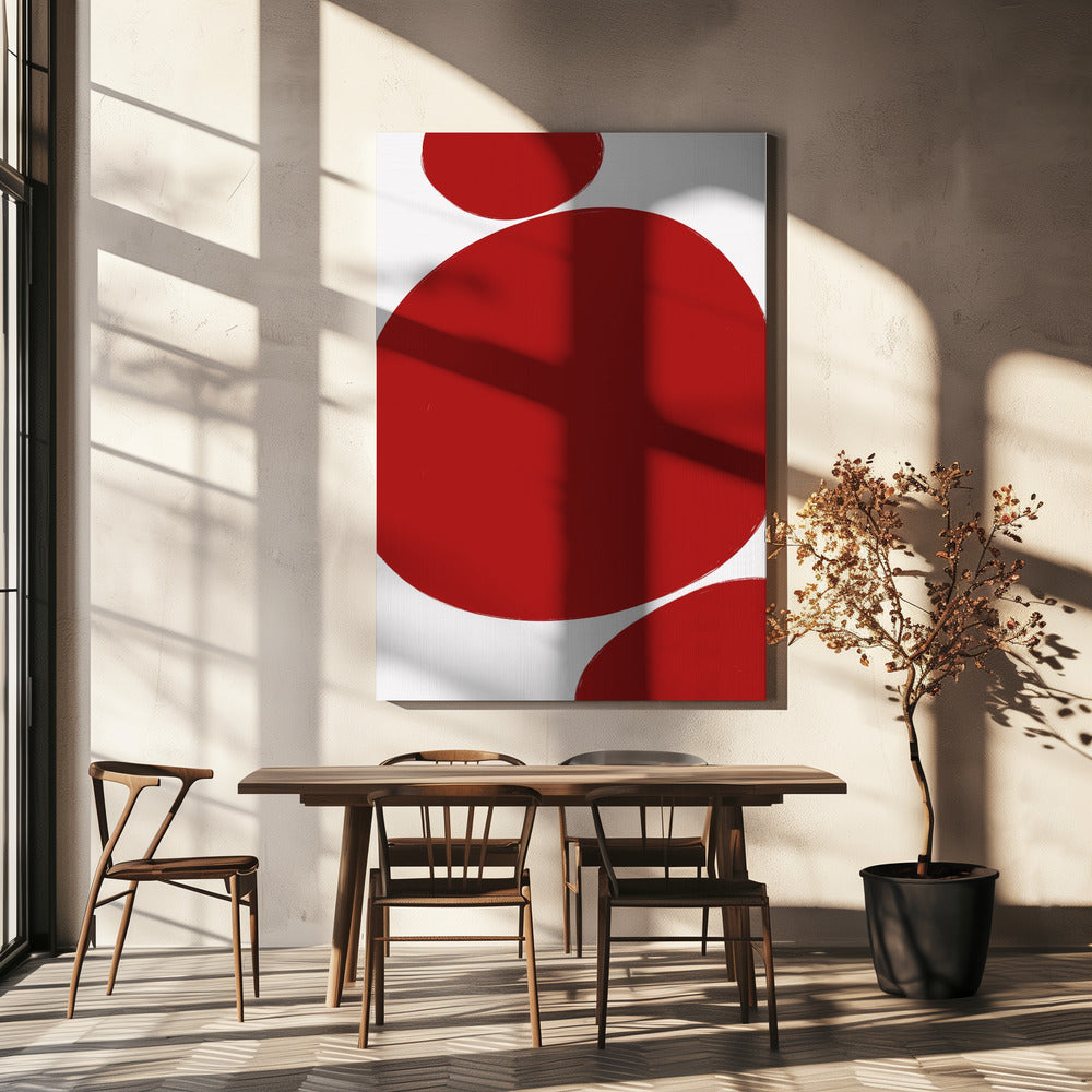 Bold Red Circles | Canvas