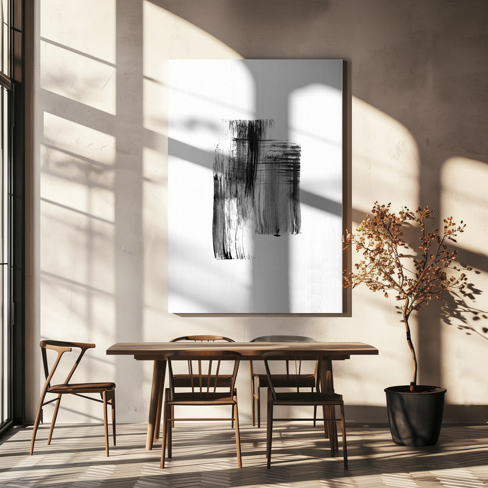 Ink %22black Ink Strokes No.01%22 | Canvas