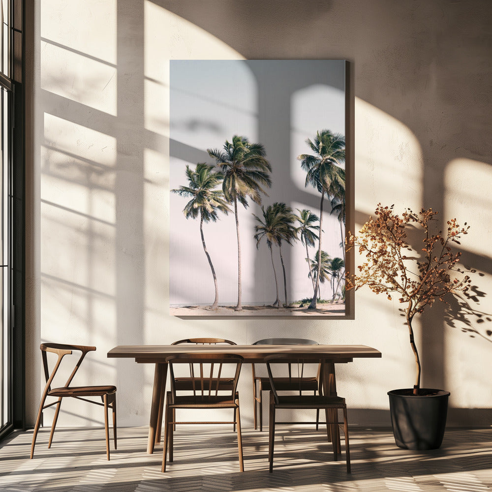 Blush Tropical Trees | Canvas