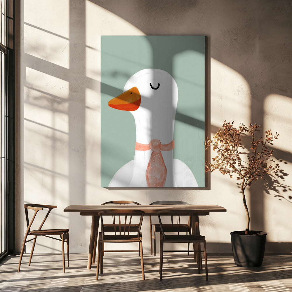 Goose in a Tie | Canvas