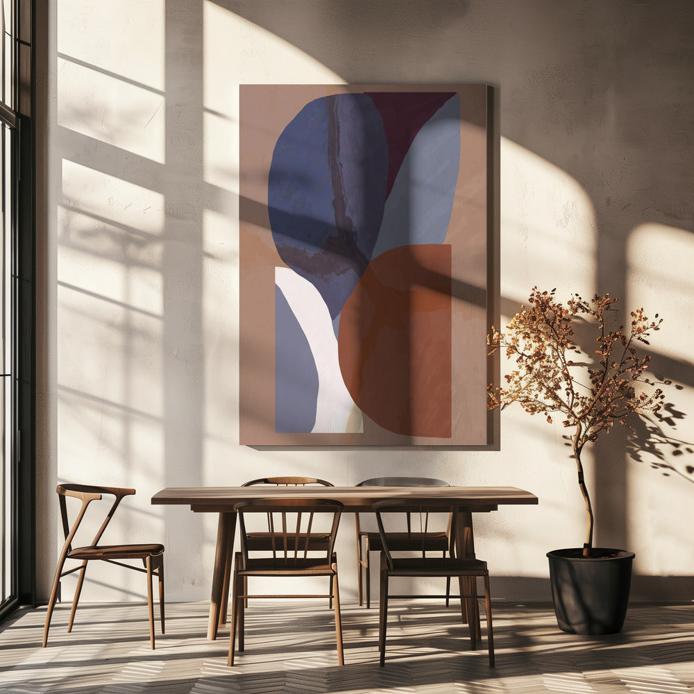 Geometric Shapes In Muted Colorful Tones | Canvas